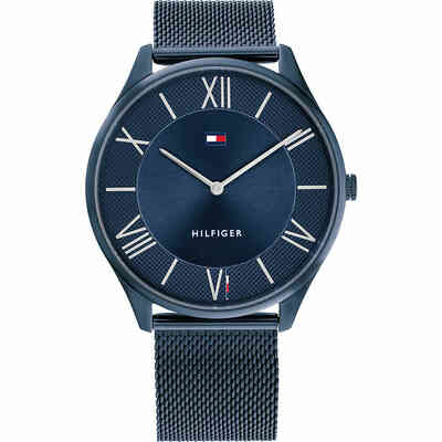 Orologio Tommy Hilfinger da uomo in acciaio maglia milanese blu Orologio Tommy Hilfinger da uomo in acciaio maglia milanese blu