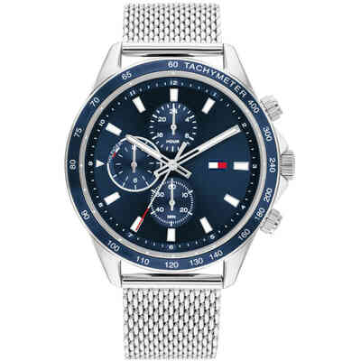 Orologio Tommy Hilfinger da uomo maglia milano blu multifunzione Orologio Tommy Hilfinger da uomo maglia milano blu multifunzione