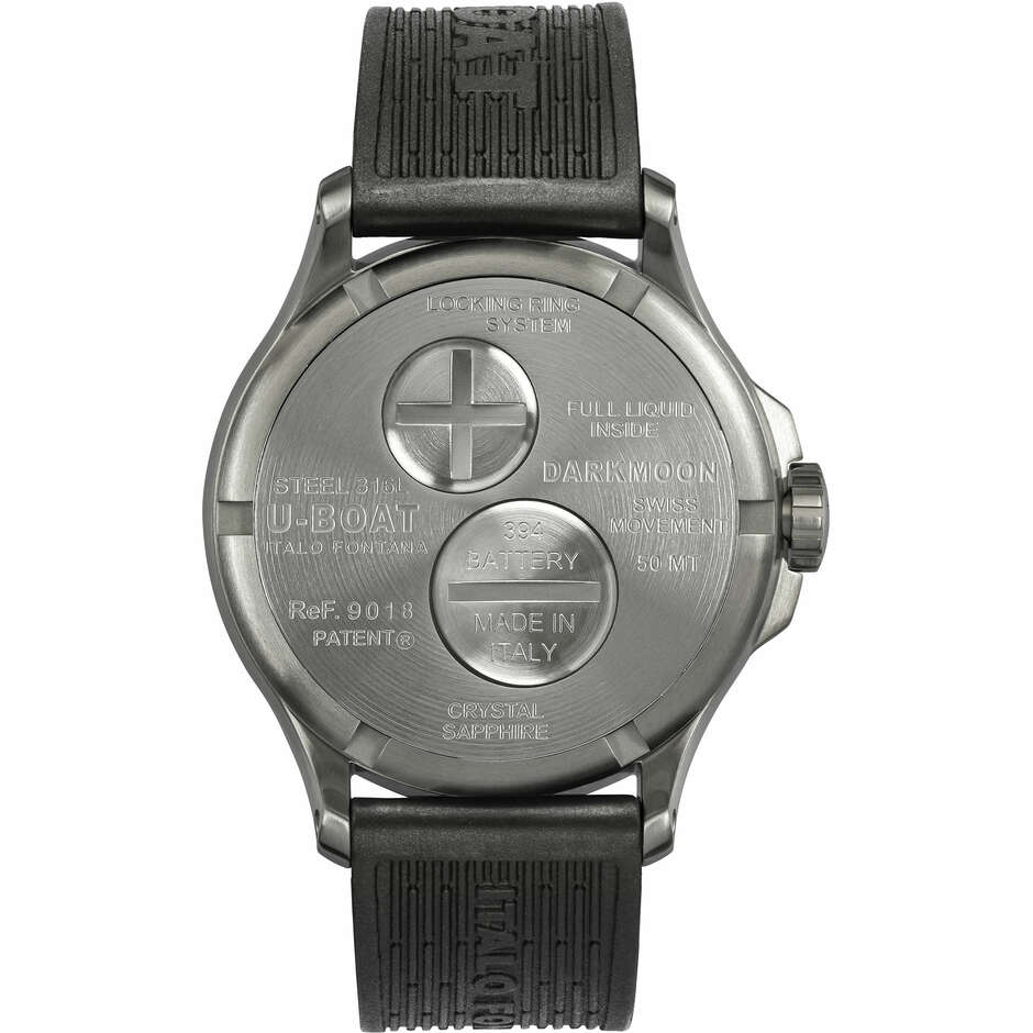 Orologio U-Boat Darkmoon nero con cassa in pvd 40 mm