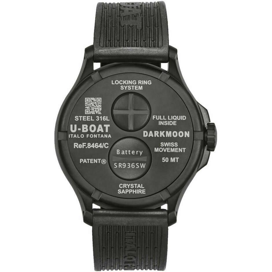 Orologio U-Boat Darkmoon nero con cassa in pvd 44 mm