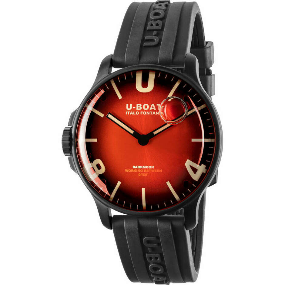 Orologio U-Boat Darkmoon rosso con cassa in pvd 44 mm