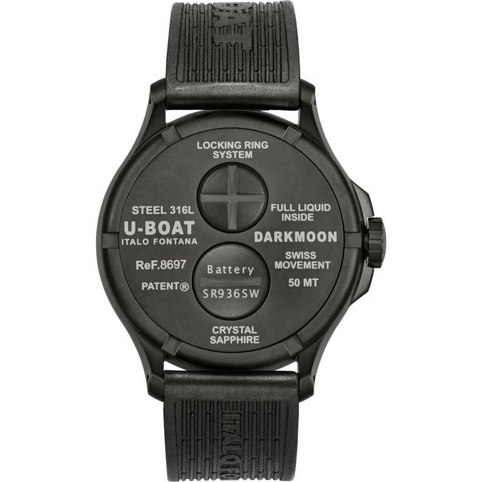 Orologio U-Boat Darkmoon rosso con cassa in pvd 44 mm