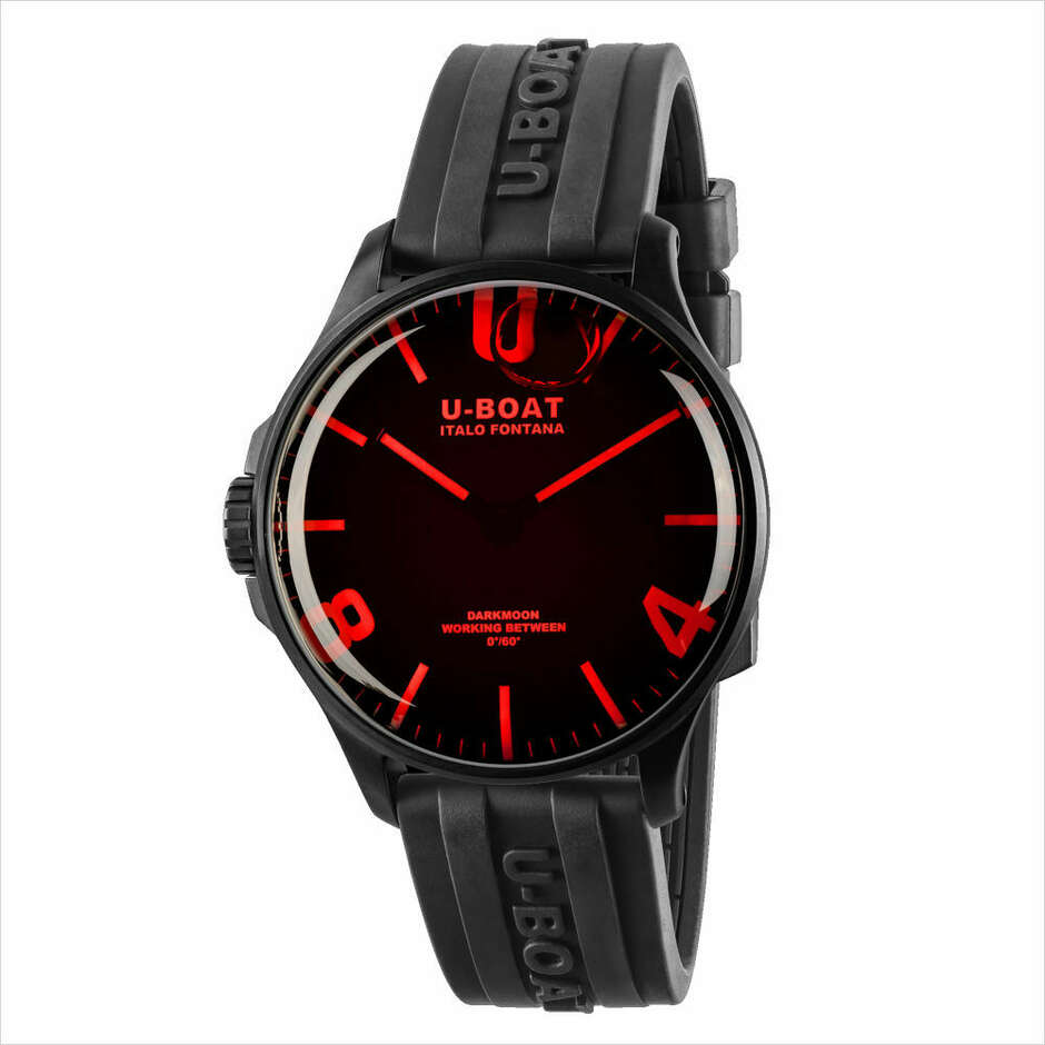 Orologio U-Boat Darkmoon rosso con cassa in pvd 44 mm