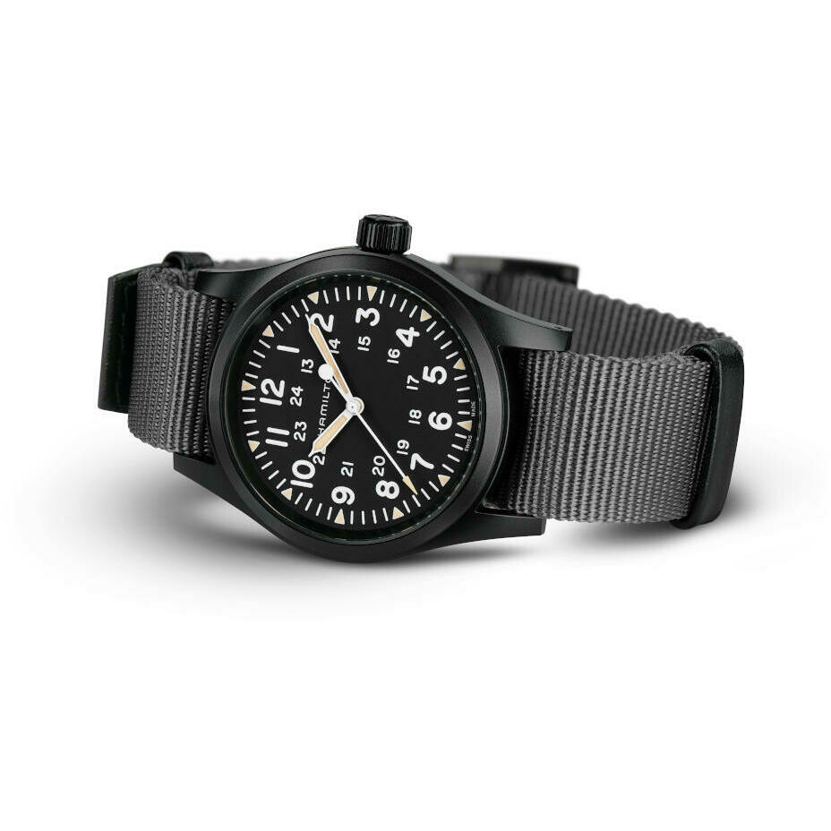 Orologio Unisex Hamilton Khaki Field PVD nero