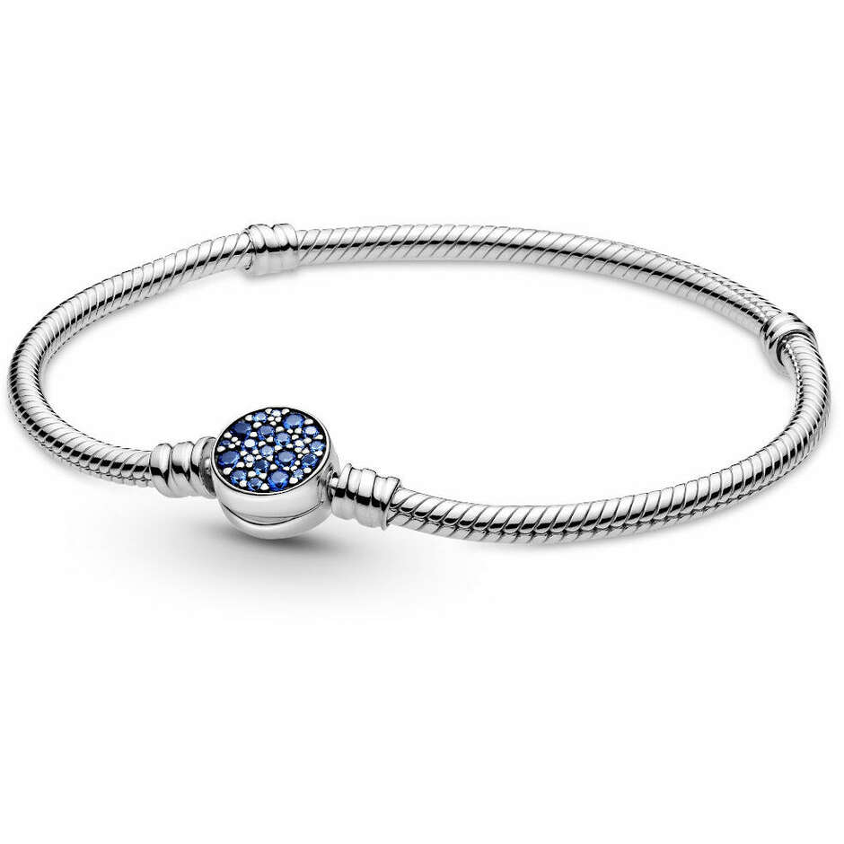Pandora Bracelet with Blue Stones Clasp