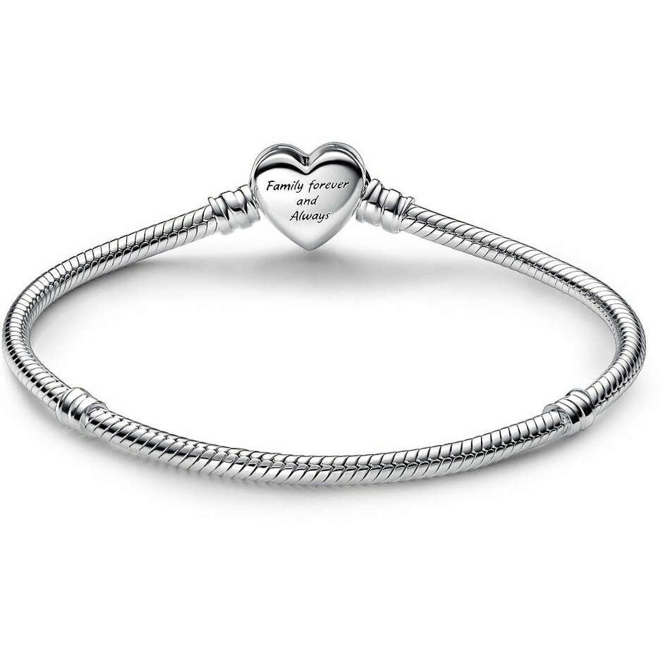 Pandora Bracelet with Infinity Heart Clasp Bright Stones