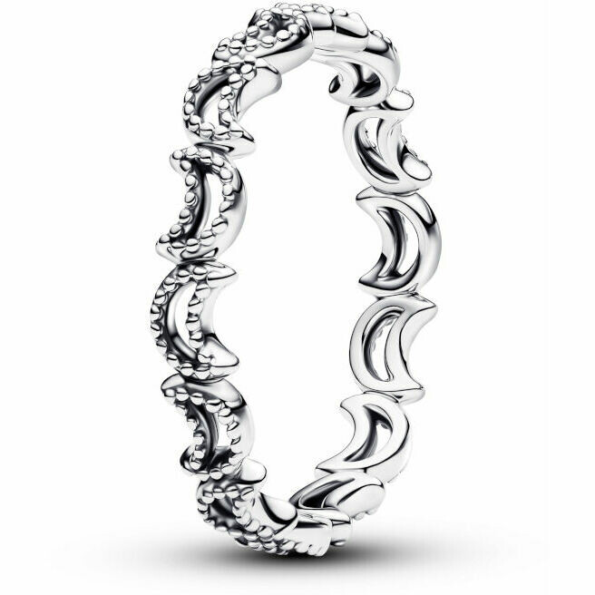 Pandora Bright Crescent Moon Ring