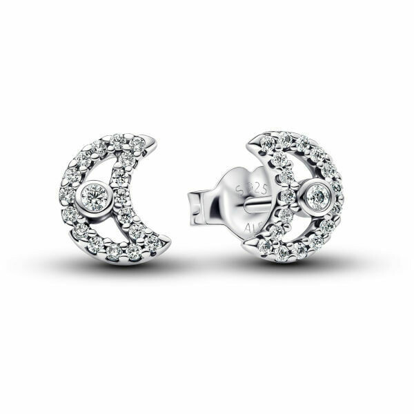 Pandora Bright Moon Stud Earrings