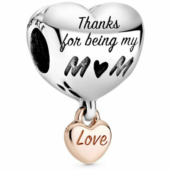 Pandora Charm Heart I Love You Mom