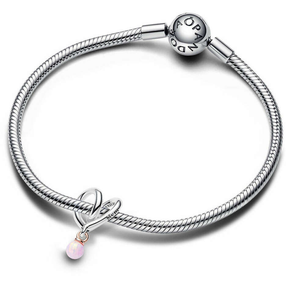 Pandora Charm Mum Two-tone Wrapped Heart