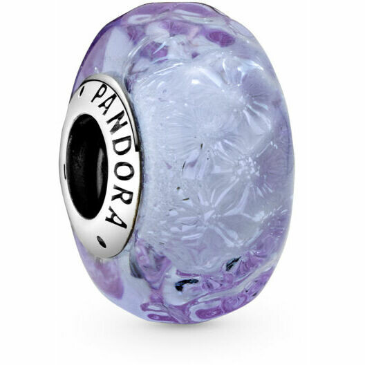 Pandora Charm Murano Glass Lavender
