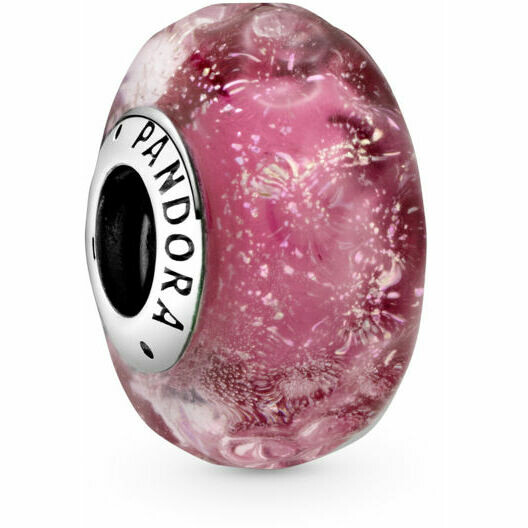 Pandora Charm Murano Glass Pink Fantasy
