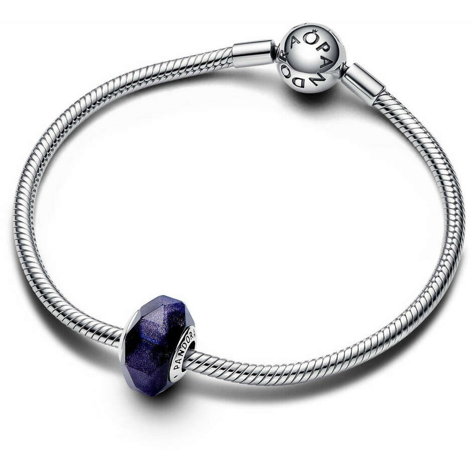 Pandora Charm Murano Glass Starry Night Blue