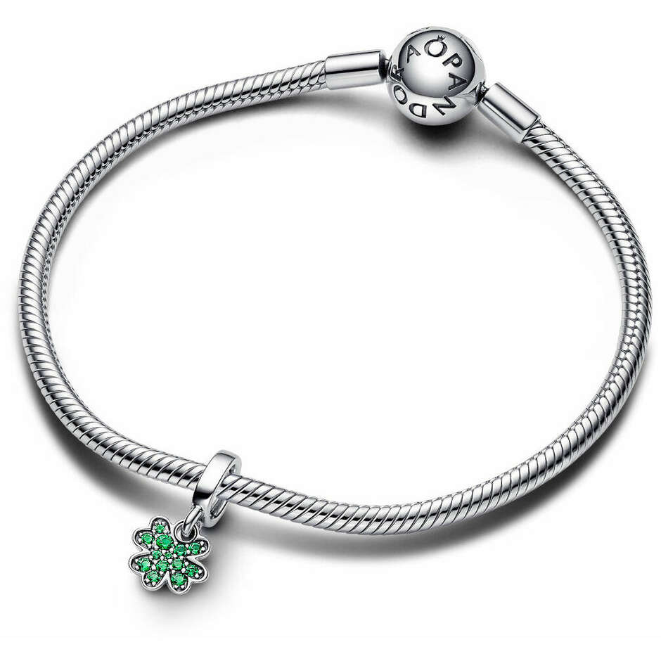 Pandora Charm Pendant Four Leaf Clover Green Small
