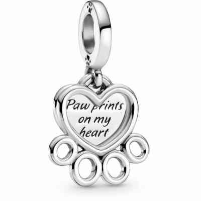 Pandora Charm Pendant Heart and Paw Pandora Charm Pendant Heart and Paw