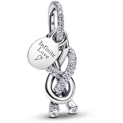 Pandora Charm Pendant Infinity Knot and Pavè Pandora Charm Pendant Infinity Knot and Pavè