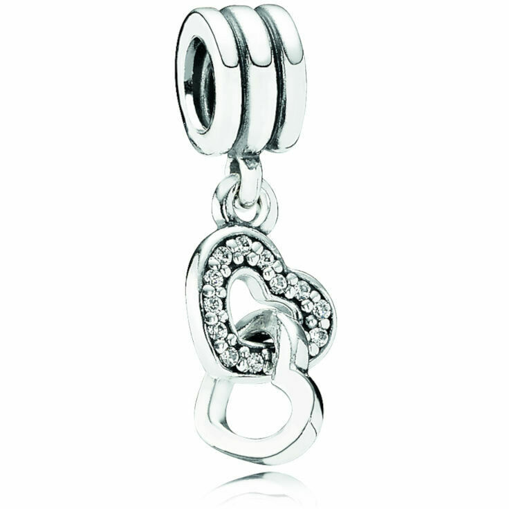 Pandora Charm Pendant Intertwined Hearts