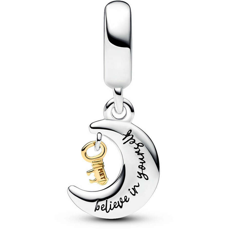 Pandora Charm Pendant Moon Key