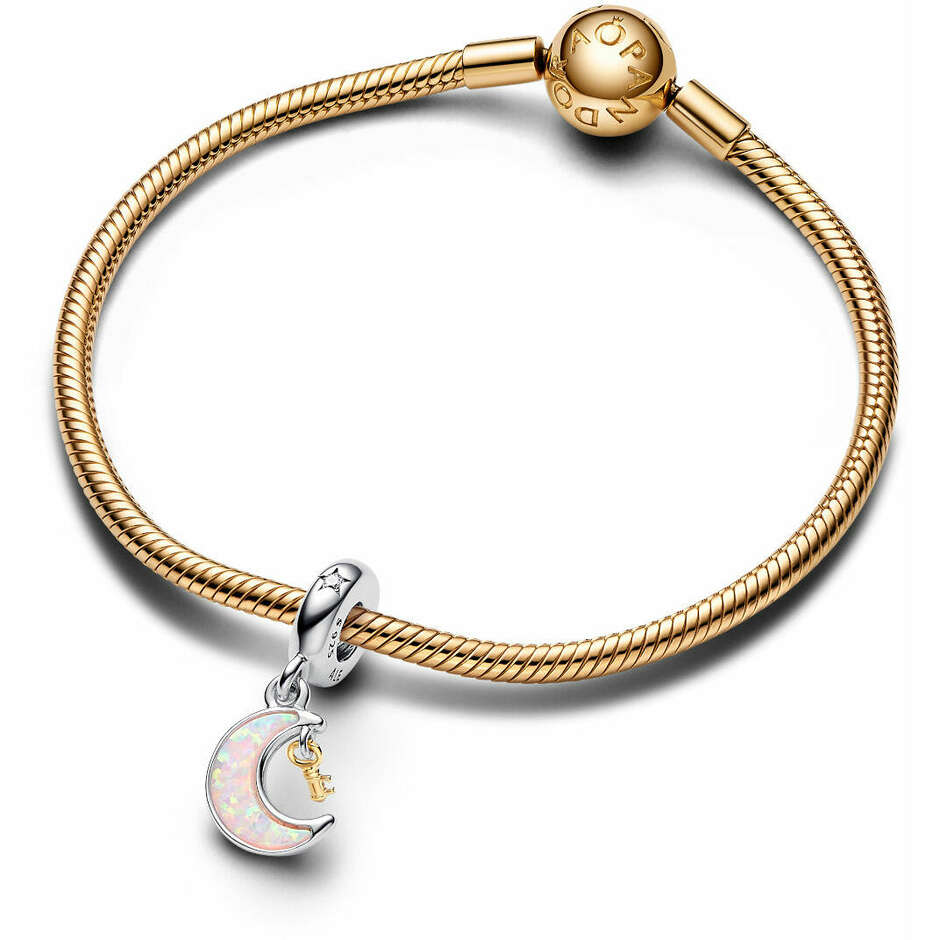 Pandora Charm Pendant Moon Key
