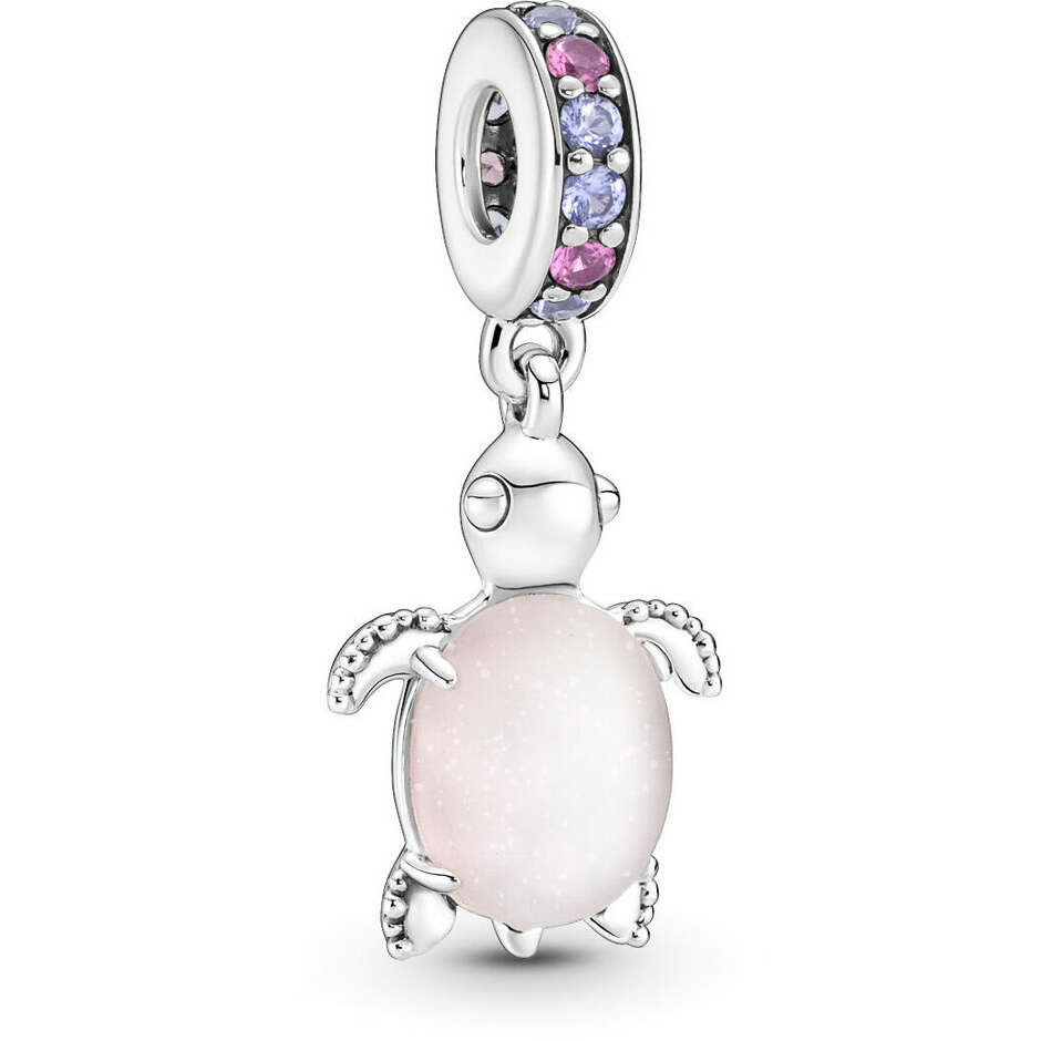 Pandora Charm Pendant Pink Sea Turtle Murano Glass