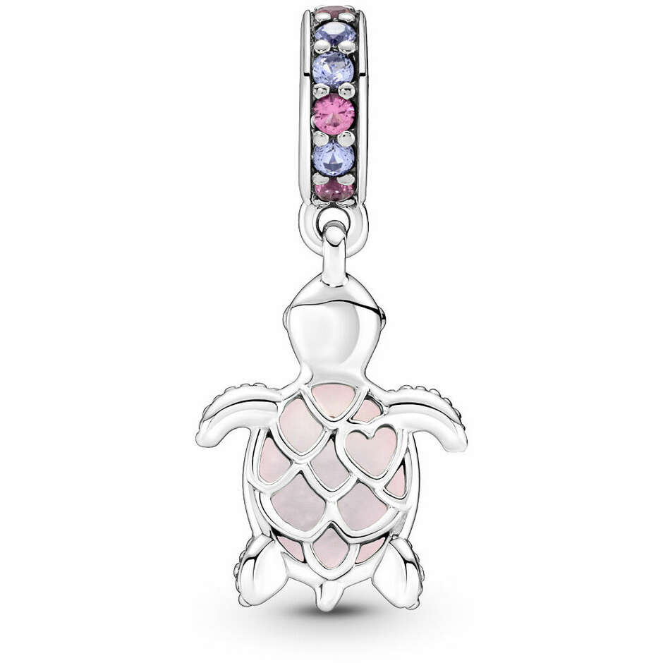 Pandora Charm Pendant Pink Sea Turtle Murano Glass