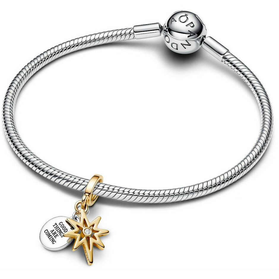 Pandora Charm Pendant Polar Star to be engraved with diamond