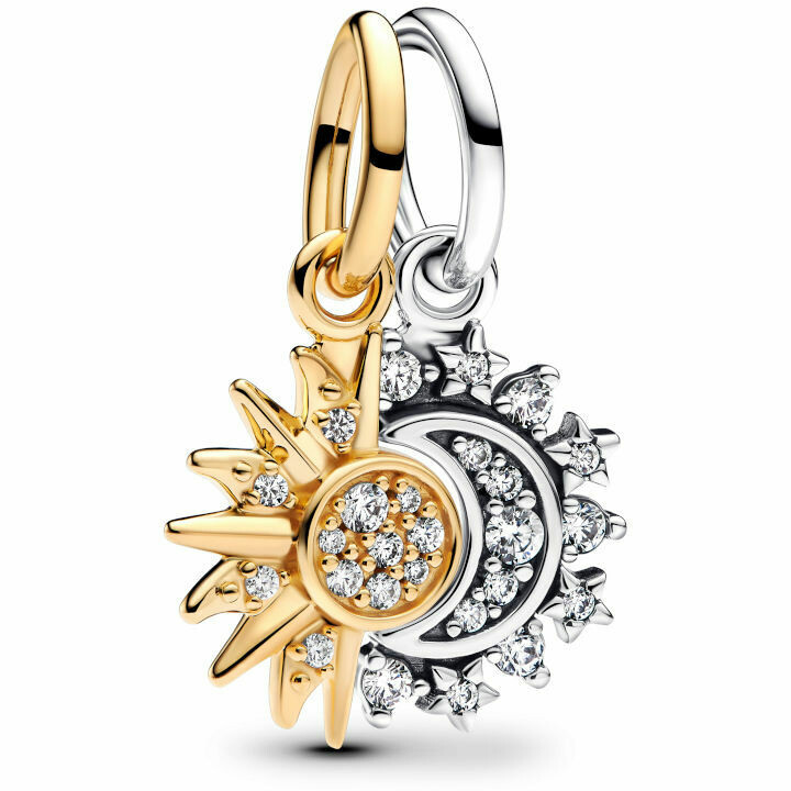 Pandora Charm Pendant Sun and Moon Divisible