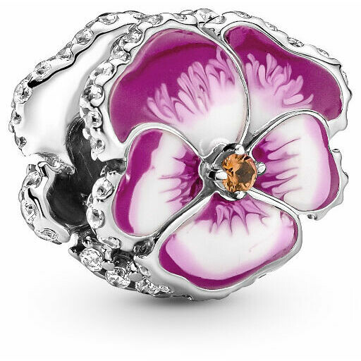 Pandora Charm Pink Pansy