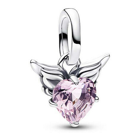 Pandora Charm Pink Winged Heart Mini Pendant