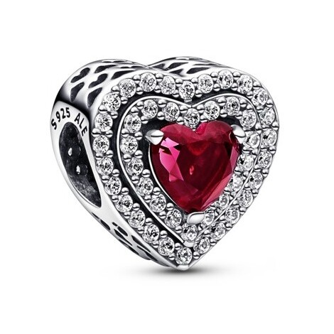 Pandora Charm Red Heart and Pavè