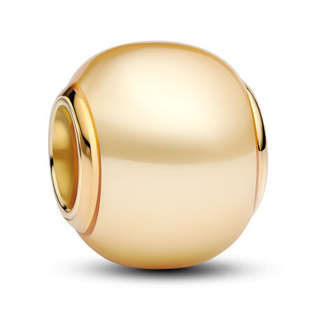 Pandora Charm Sphere with Artificial Pearl Gold Plated