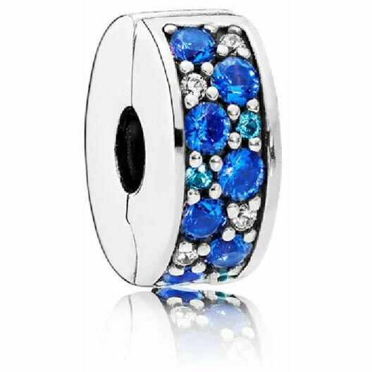 Pandora Clip Blue Mosaic