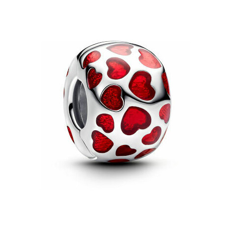 Pandora Clip Red Hearts