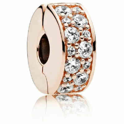 Pandora Clip with Pavè Rose Gold Plated Pandora Clip with Pavè Rose Gold Plated