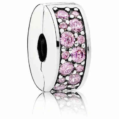 Pandora Clip with Pink Pavè Pandora Clip with Pink Pavè