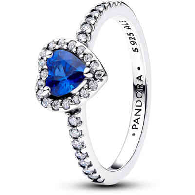 Pandora Deep Blue Embossed Heart Ring