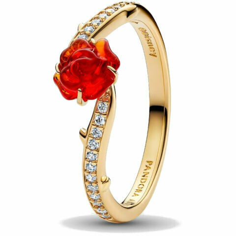 Pandora Disney Beauty and the Beast Enchanted Rose Ring