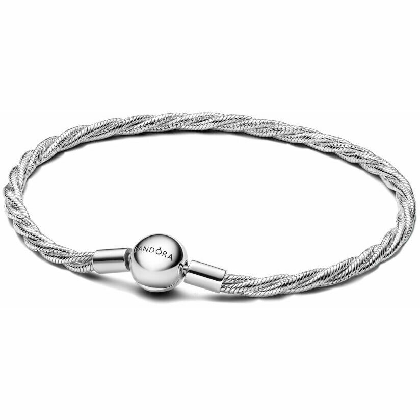 Pandora Double Braided Mesh Bracelet with Ball Clasp