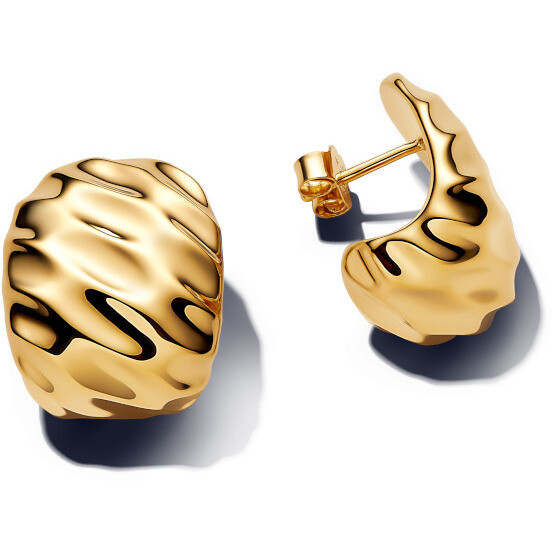 Pandora Dune Large Open Hoop Earrings Gold Plated