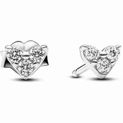 Pandora Hearts Earrings with Three Stones Pandora Hearts Earrings with Three Stones