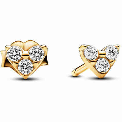 Pandora Hearts Earrings with Three Stones Pandora Hearts Earrings with Three Stones