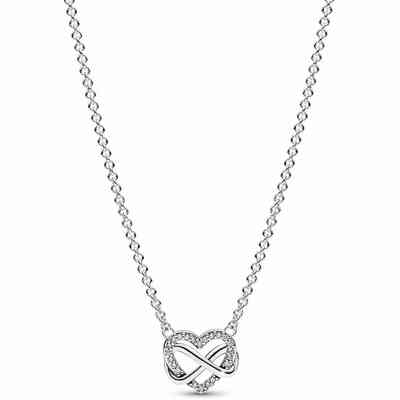 Pandora Infinity Heart Necklace Bright Stones
