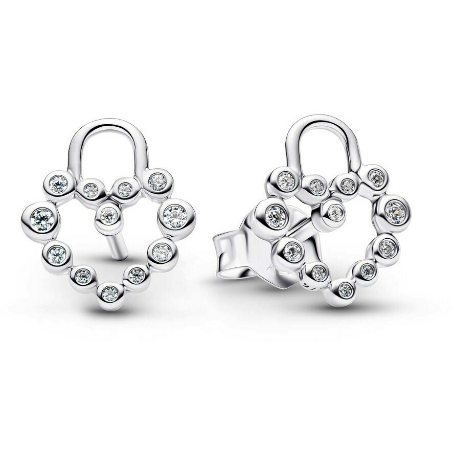 Pandora Luminous Heart Lock Earrings