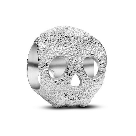 Pandora Mini Charm Diamond Skull in Silver