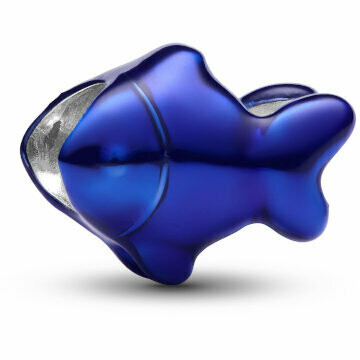 Pandora Mini Charm Fish Metallic Effect Blue