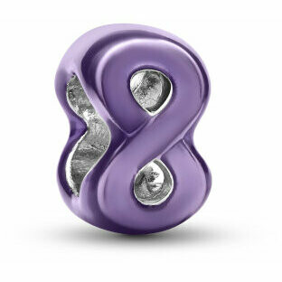 Pandora Mini Charm Infinity Metallic Purple Effect