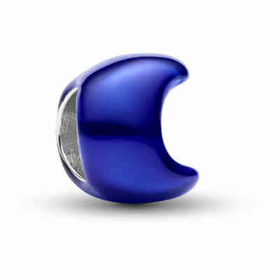 Pandora Mini Charm Luna Metallic Blue Effect