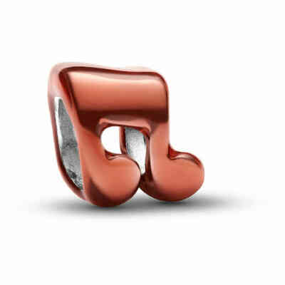 Pandora Mini Charm Musical Note Orange Metallic Effect