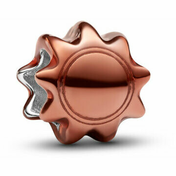 Pandora Mini Charm Sun Orange Metallic Effect