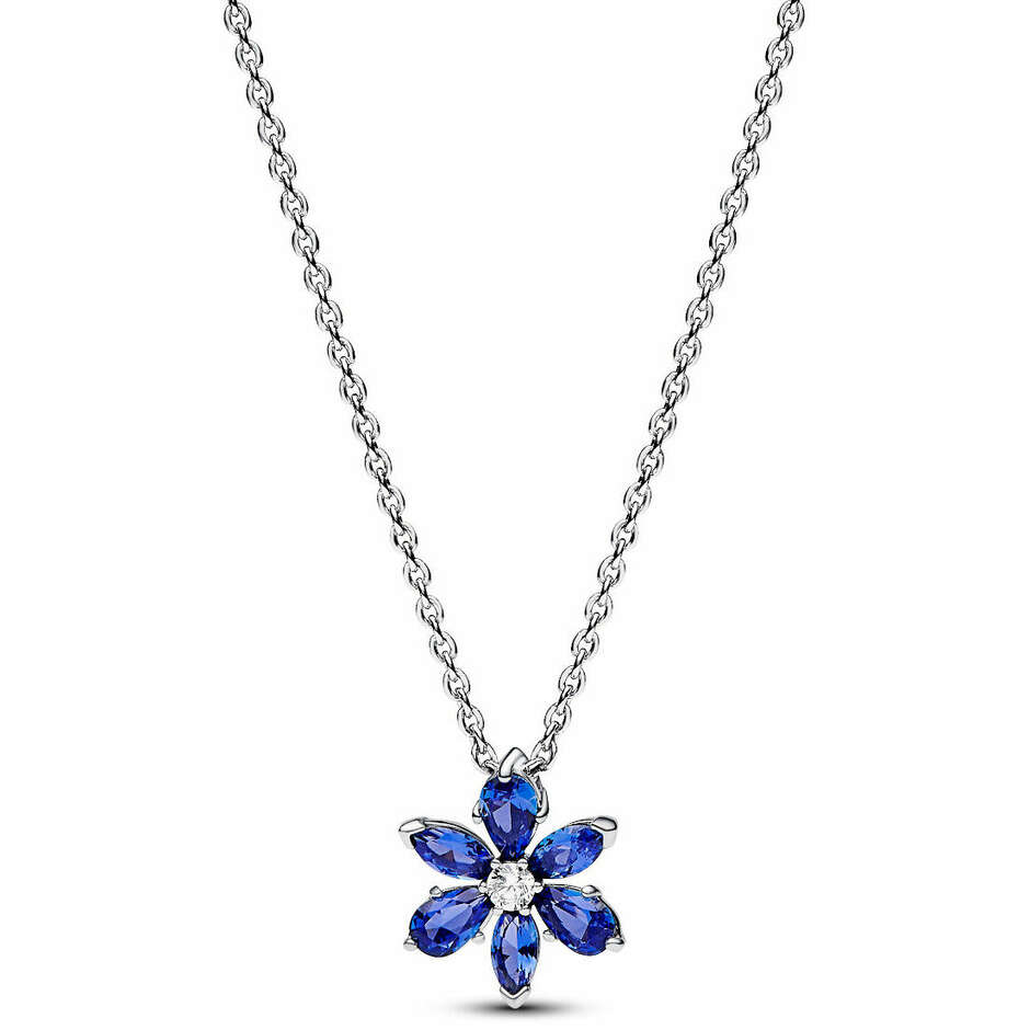 Pandora Necklace Pendant Herbarium Blue Flower